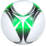 Xcello Sports Size 3 Soccer Balls with Pump, Black/Green/Silver and White/Green/Silver, 6/Pack (SB-S3-6-ASST-7)