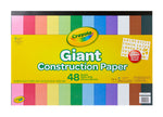 Crayola Project Giant 12" x 18" Construction Paper, Assorted Colors, 48 Sheets/Pack (99-0055 )