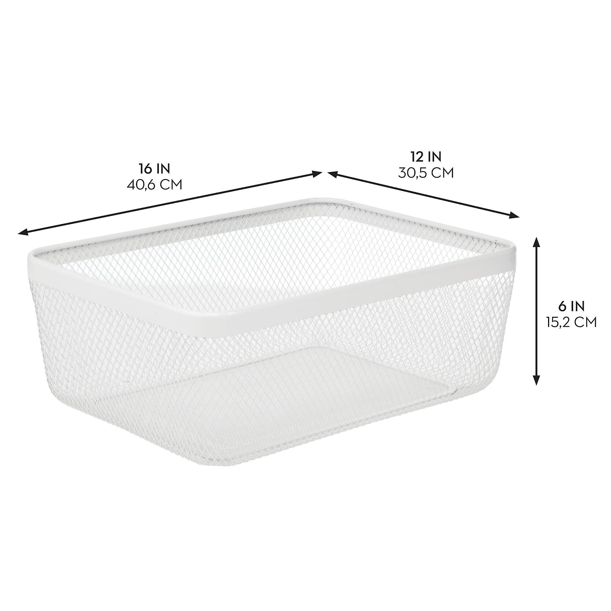 mDesign Steel Organizer, Matte White (25955)