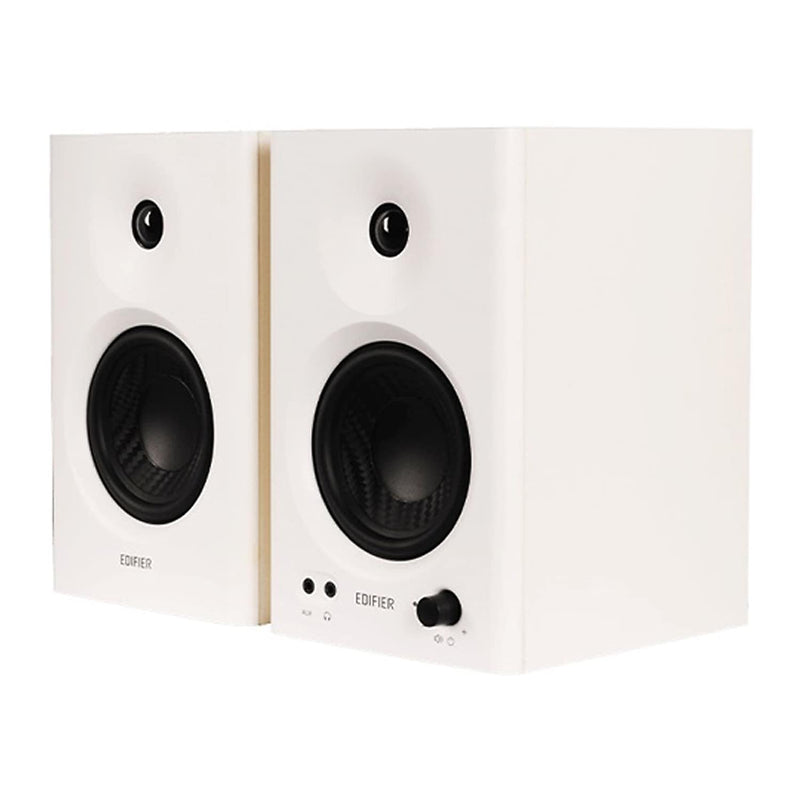 Edifier MR4 42-Watt-Continuous Powered 2.0 Studio Monitor Speaker System, White, 2-Count (4005855)