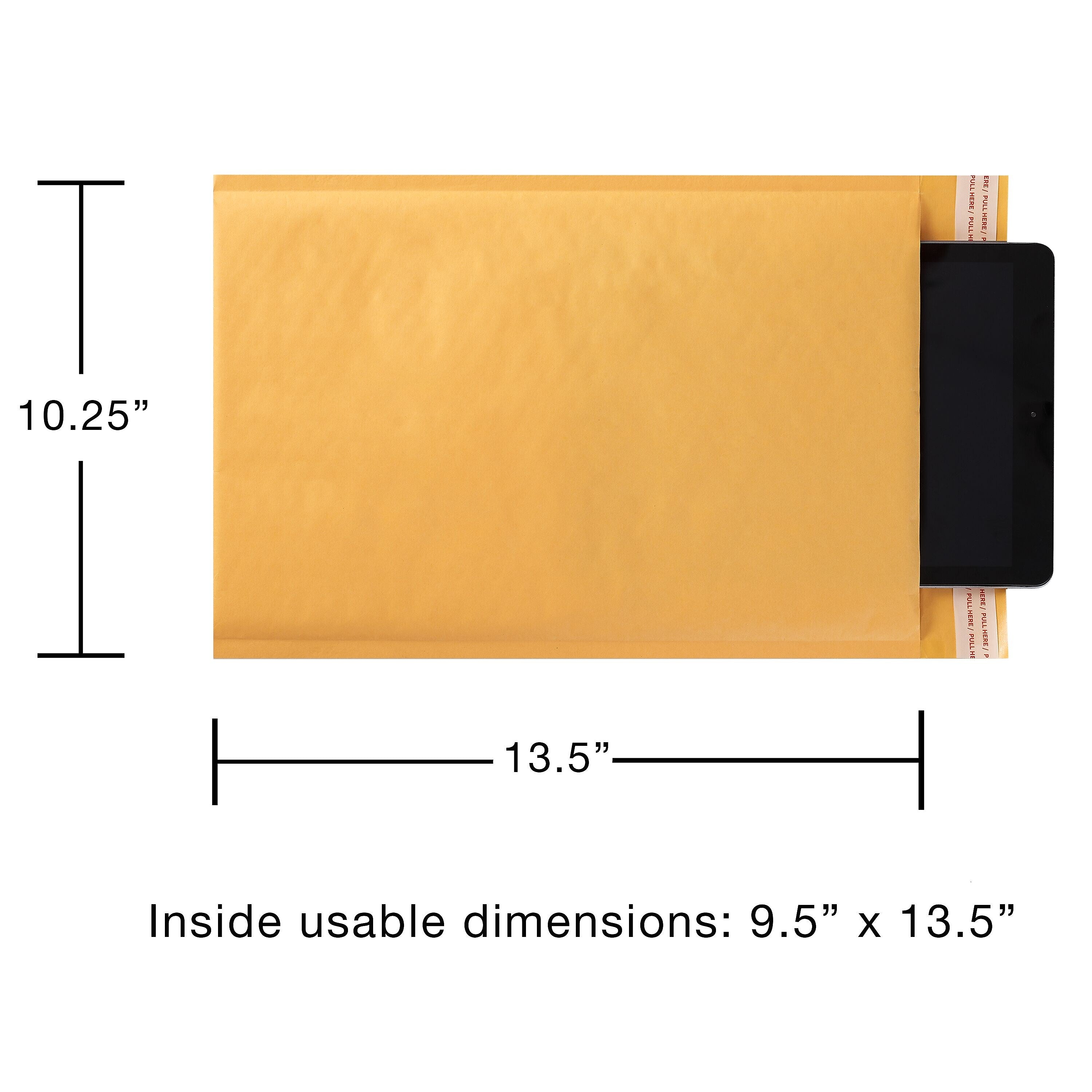 10.25" x 13.5" Self-Sealing Bubble Mailer, #4, 12/Pack (51586-CC)