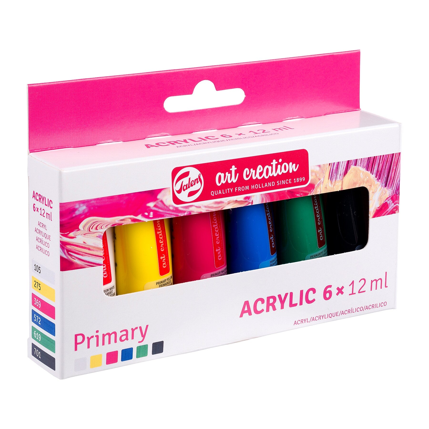 Talens Art Creation Metallic Acrylic Paint, Assorted Colors, 12mL, 6/Set, 3 Sets/Bundle (TLN9021861M-3)