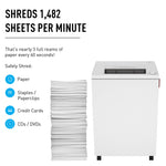 IDEAL 4003 P-2 Security 46 Sheet Strip Cut Multi-Media Commercial Shredder (IDEDSH0394H)