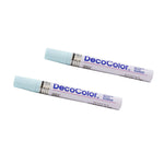 Marvy Uchida DecoColor Opaque Paint Markers, Broad Tip, Pale Blue, 2/Pack (526300PBa)