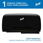 Scott Essential Coreless Toilet Paper Dispenser, Black (09608)