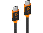 j5create 5.9' USB C to USB C Power Cable, Male to Male, Black (JUCX25L18)
