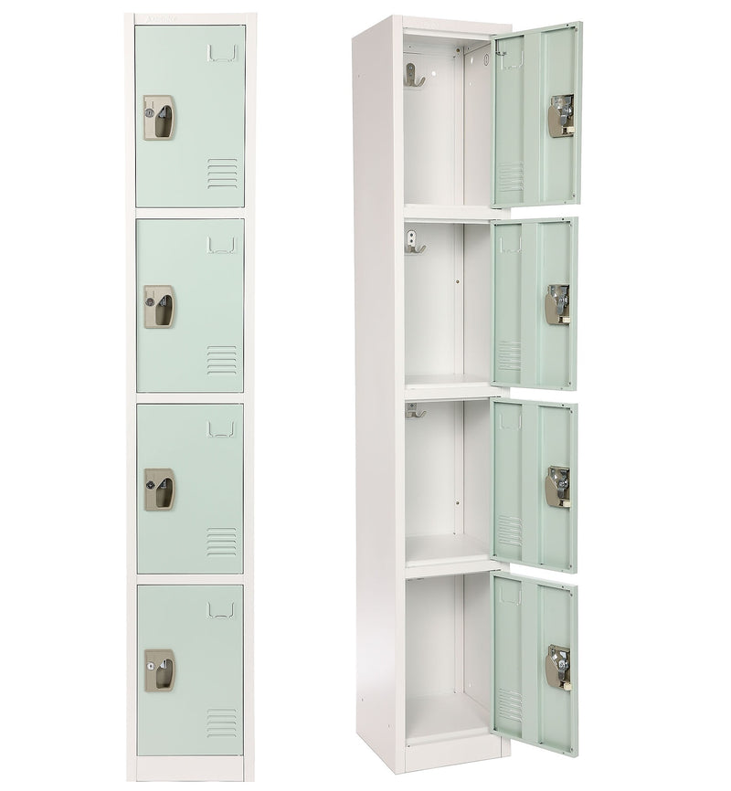 AdirOffice 72" 4-Tier Misty Green Storage Locker (ADI629-204-MGRN)