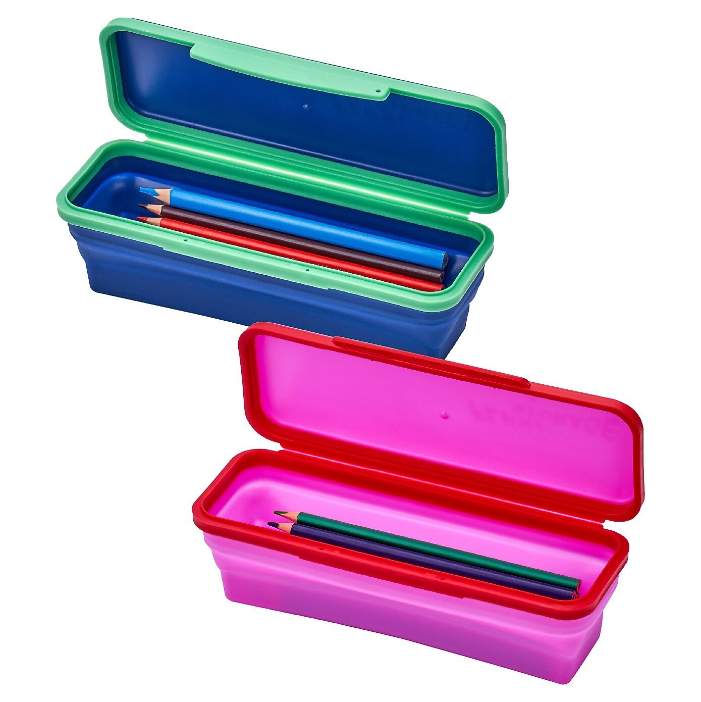 Lockermate By Bostitch Latch Pencil Pouch, Assorted Colors, 2/Pack (23122-PKNV-2PK)