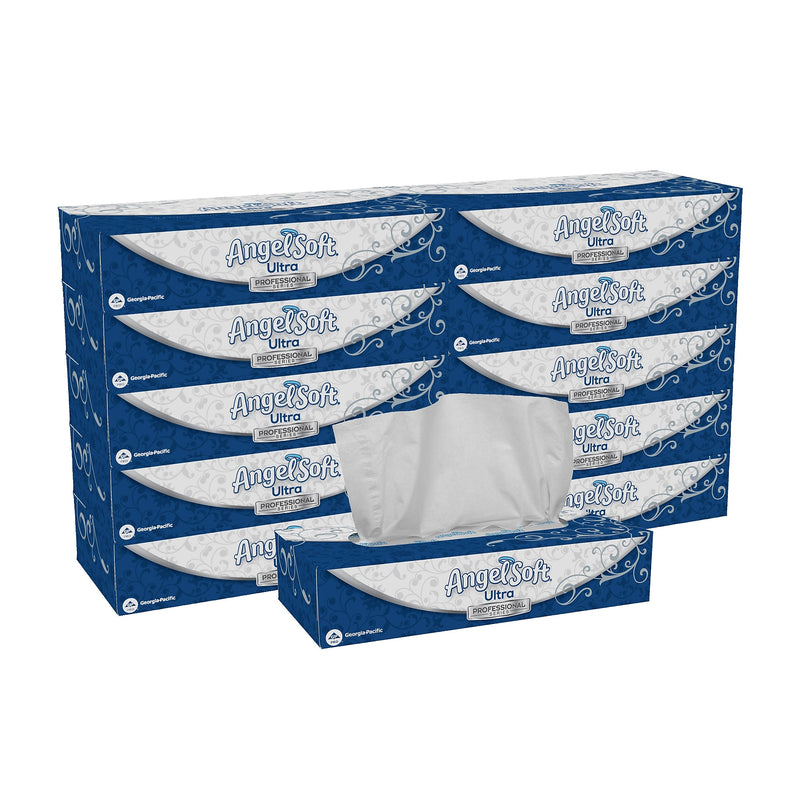Angel Soft Ultra Professional Series Facial Tissue, 2-Ply, 126 Sheets/Box, 10 Boxes/Pack (4836014)