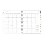 Planning Calendar BS Lindley Frosted PP 8x10 RY26 Monthly Safety Wirebound -