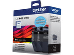 Brother LC402 Black Standard Yield Ink Cartridge, 2/Pack (LC4022PKS)