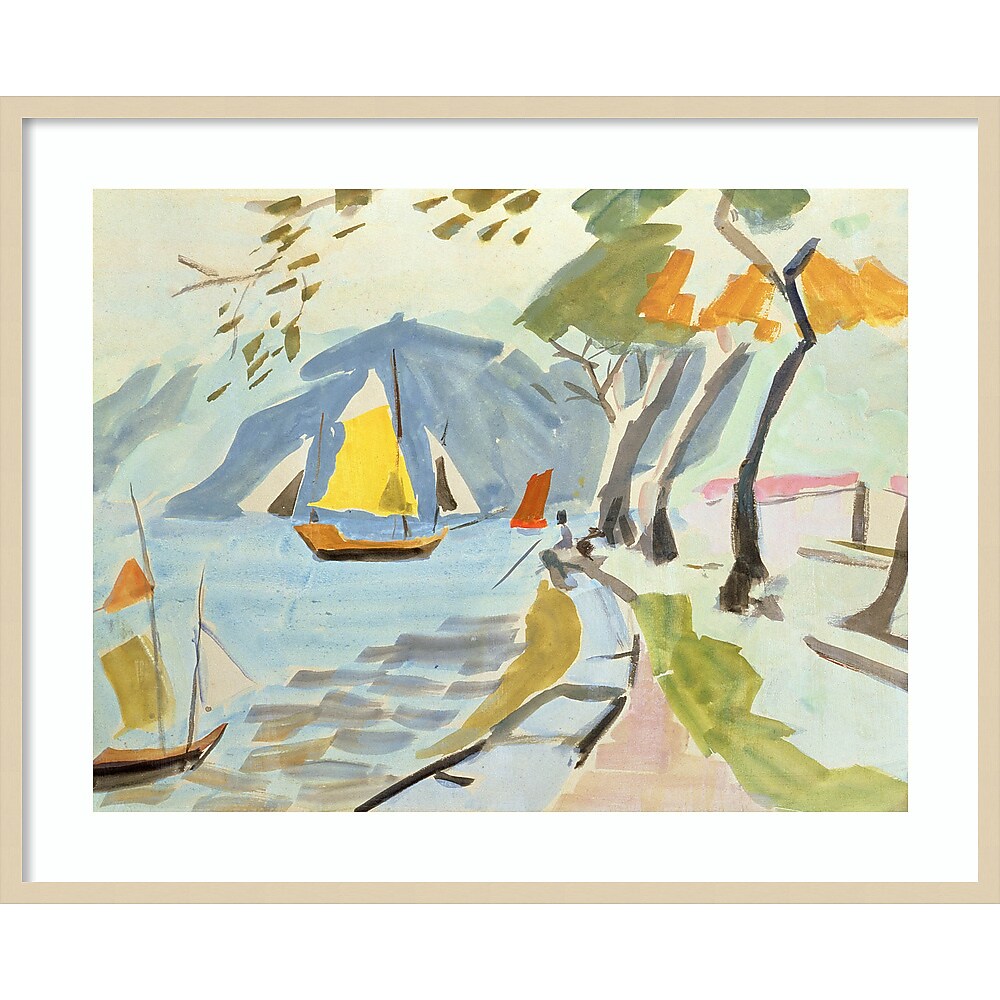 Amanti Art Macau Shoreline by Anne Durham Wood Framed Wall Art Print, 41" x 33" (A42677457404)