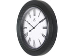 Infinity Instruments Roman Weave Wall Clock, 16"Dia. (20307BK-4545)