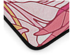 DENY Designs Pink Flowers of Peonies by Showmemars Anti-Slip Polyester Desk Pad, 15.5" x 31.5", Multicolor (84023-DSKMAT)