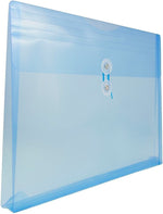 JAM Paper Premium Plastic Document File, Letter, Blue, 3/Pack (218B1BUX3)