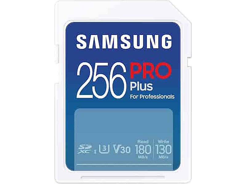 Samsung PRO Plus 256GB Full Size SDXC Memory Card, U3 Class, UHS-I, V30 (MB-SD256S/AM)