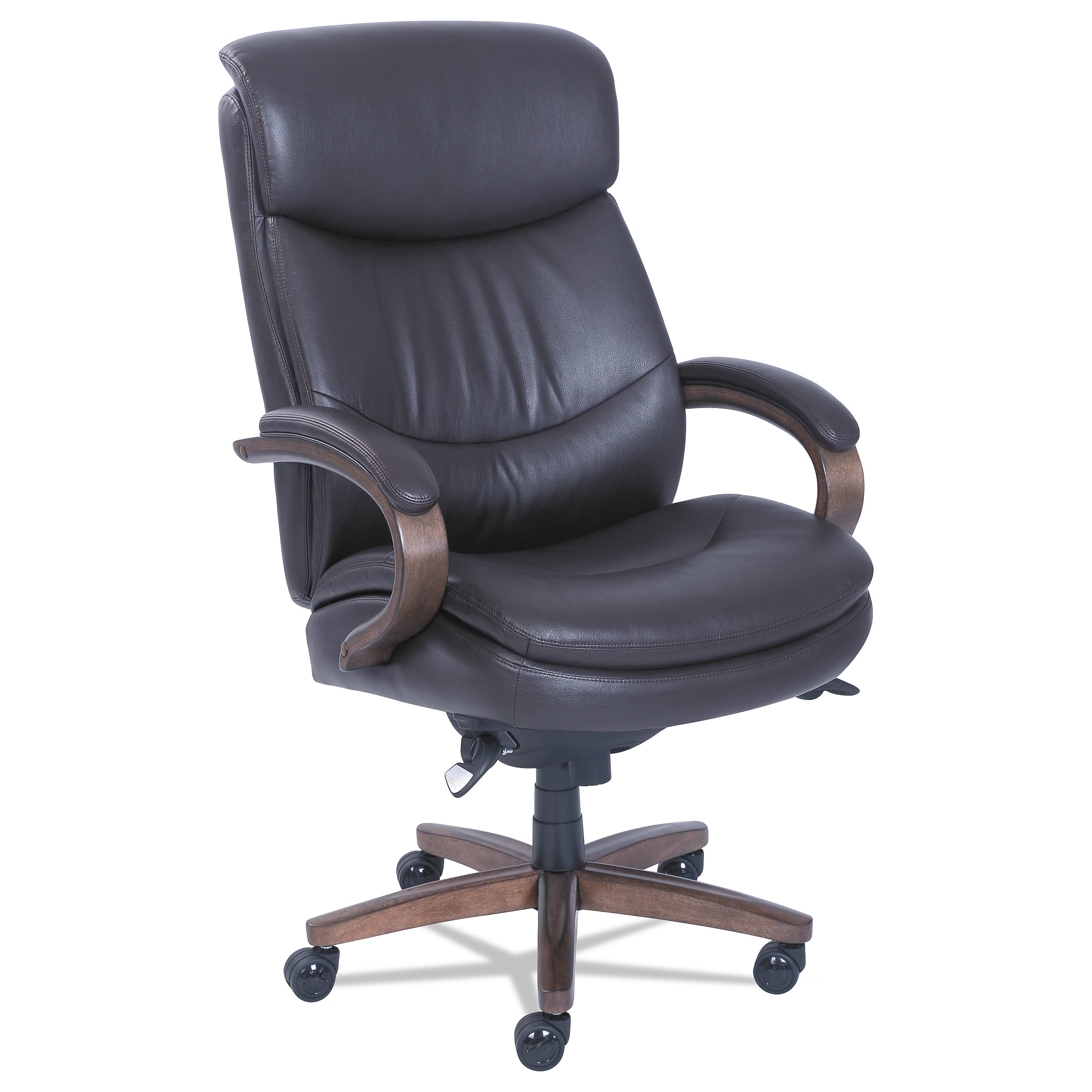 La-Z-Boy Woodbury Brown Leather Big and Tall Executive Office Chair (LZB48961B)