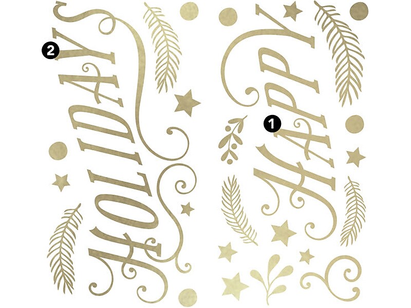 RoomMates Happy Holidays Contemporary Wall Decal Set, Holiday (RMK5180SCS)