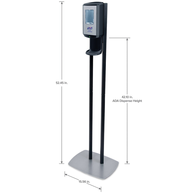 PURELL CS 8 Automatic Floor Stand Hand Sanitizer Dispenser, Graphite/Black (7418-DS)