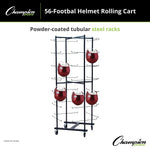 Champion Sports 56 Football Helmet Rolling Cart