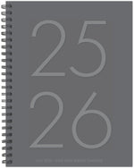 2025-2026 Willow Creek 6.5" x 8.5" Academic Year Weekly & Monthly Planner, Classic Gray (56776)
