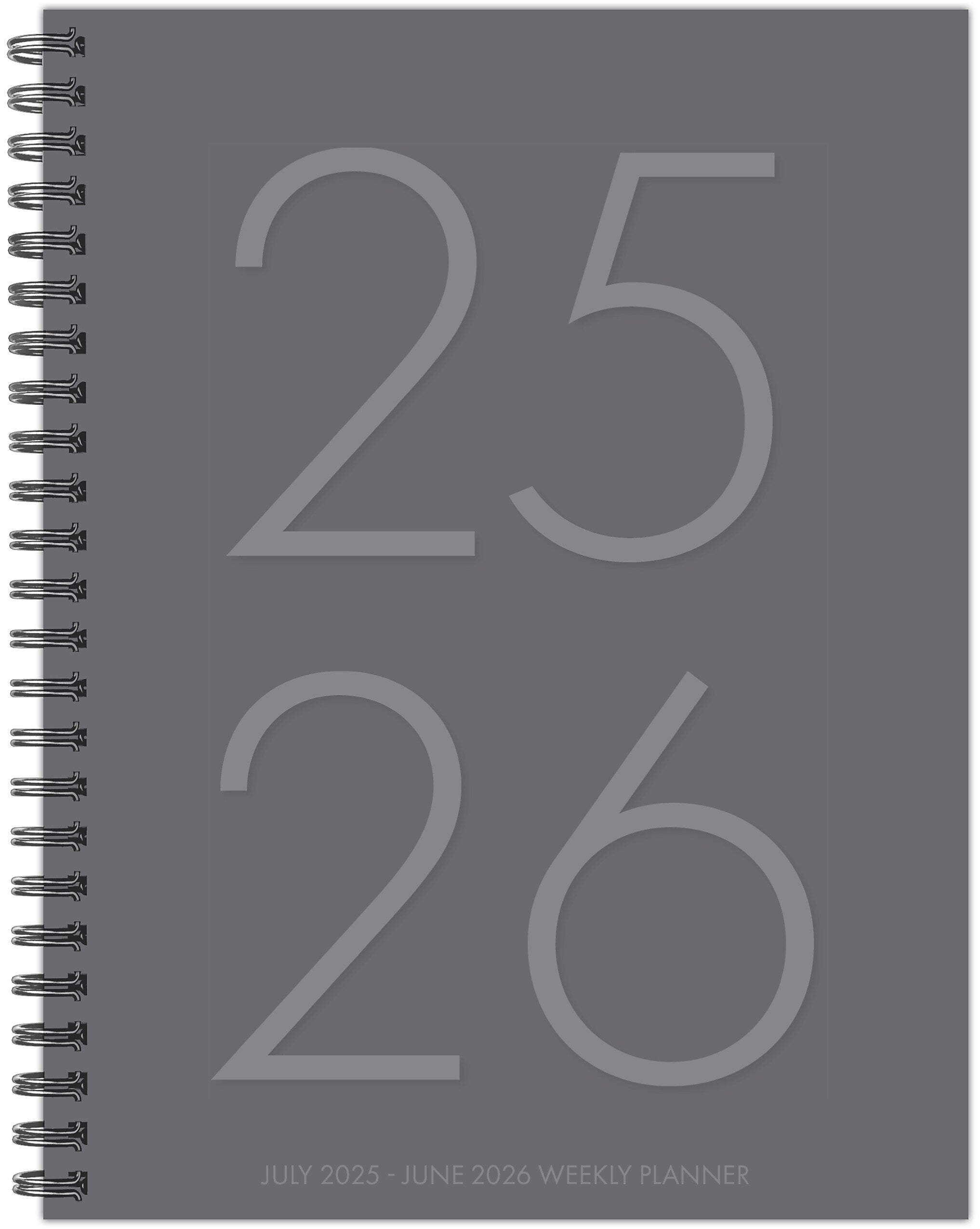 2025-2026 Willow Creek 6.5" x 8.5" Academic Year Weekly & Monthly Planner, Classic Gray (56776)