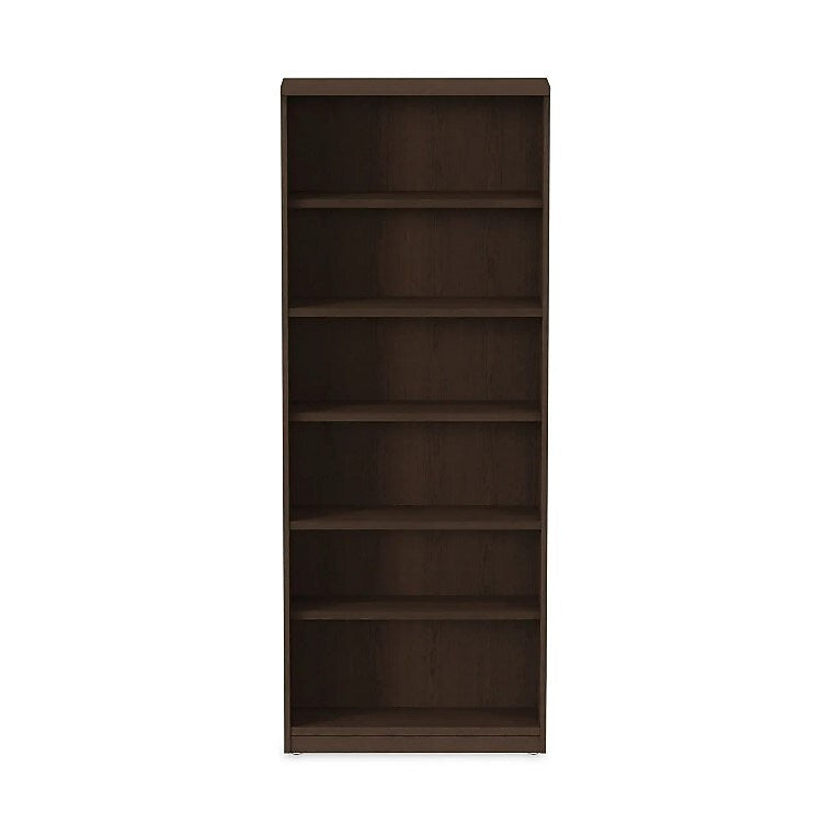 Alera Valencia Series Bookcase, Six-Shelf, 31 3/4w X 14d X 80 3/8h, Espresso (ALEVA638232ES)