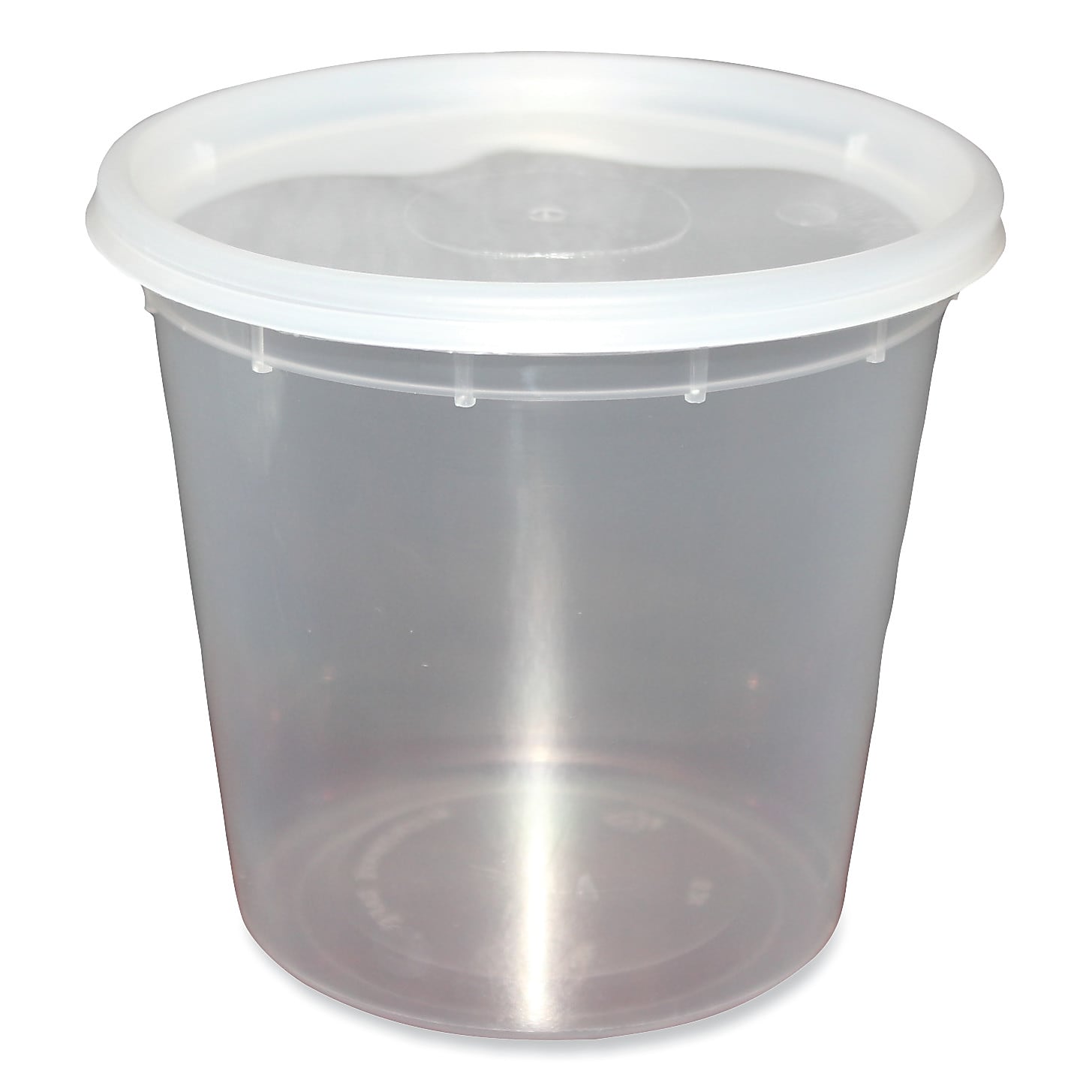 GEN Plastic Deli Container with Lid, 24 oz, Clear, Plastic, 240/Carton