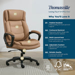 Thomasville Lansing Ergonomic Polyurethane Big & Tall Chair, 400 lb. Capacity, Light Tan (52398-TAN)