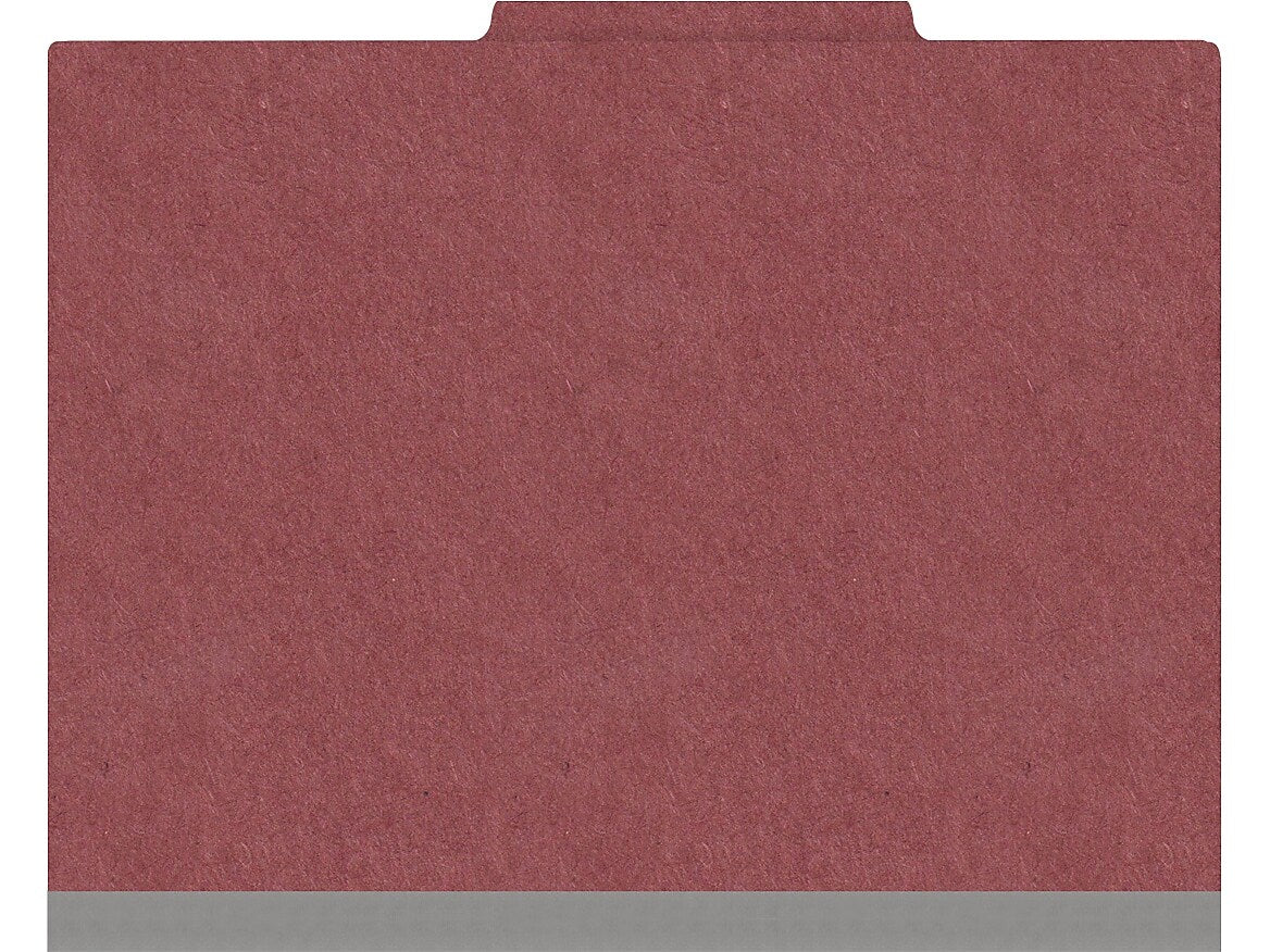 Medical Arts Press Pressboard Classification Folder, 1-Divider, 2" Expansion, Letter Size, Red, 10/Box (DV-T42-14-3ARD-PKT)