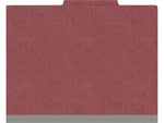 Medical Arts Press Pressboard Classification Folder, 1-Divider, 2" Expansion, Letter Size, Red, 10/Box (DV-T42-14-3ARD-PKT)