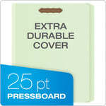 Pendaflex Reinforced Pressboard Classification Folder, 2" Expansion, Letter Size, Light Green, 25/Box (17180EE)