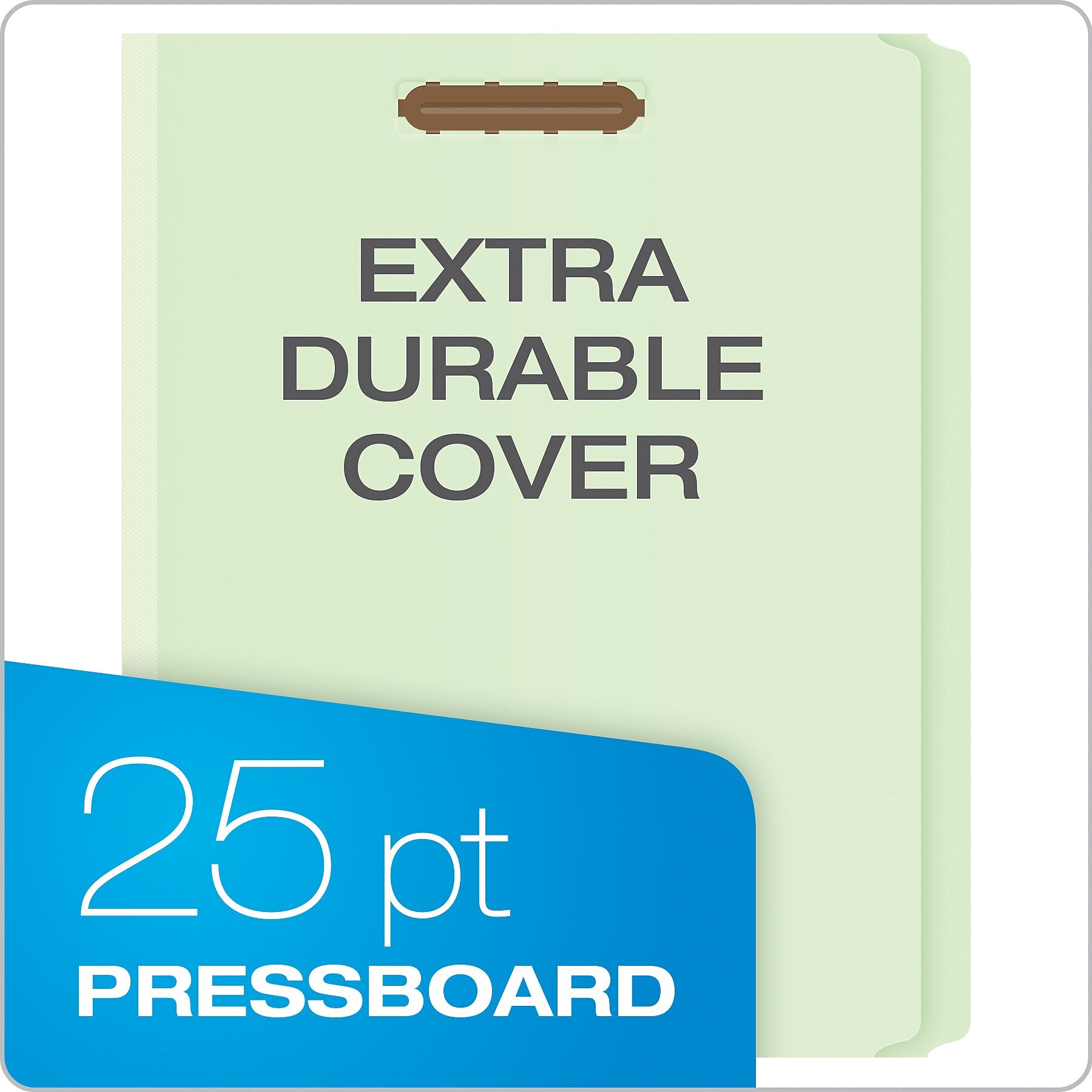 Pendaflex Reinforced Pressboard Classification Folder, 2" Expansion, Letter Size, Light Green, 25/Box (17180EE)