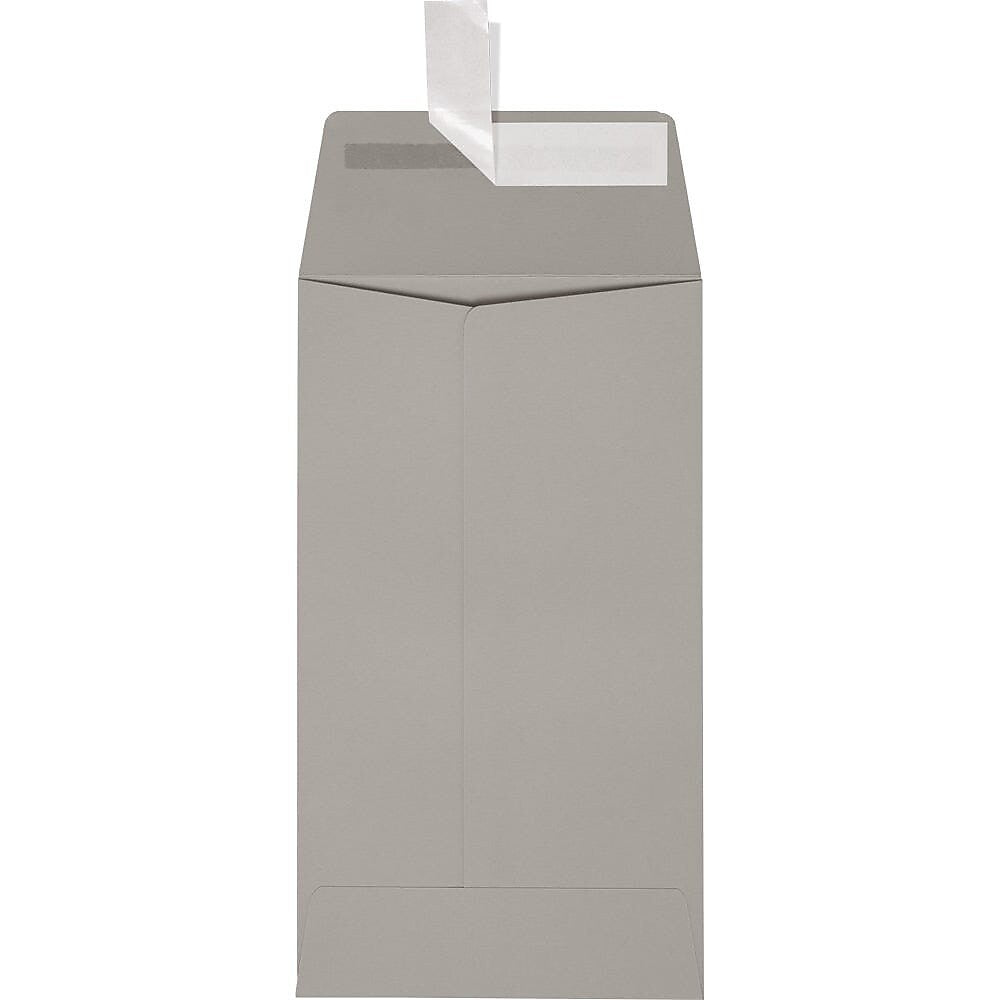 JAM Paper Self Seal #5 1/2 Coin Envelopes, 3 1/8" x 5 1/2", Pastel Gray, 50/Pack (512CO-28GK-50)