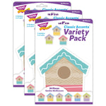 TREND Garden Birdhouses Classic Accents Variety Pack, 108/Bundle (T-10680-3)