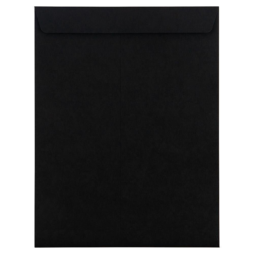 JAM Paper 10" x 13" Open End Catalog Envelopes, Black, 10/Pack (87733B)