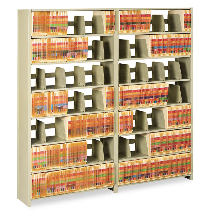 Snap-Together Steel Six-Shelf Closed Starter Set, 36w X 12d X 76h, Sand