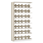 Snap-Together Seven-Shelf Closed Add-On Unit, Steel, 48w X 12d X 88h, Sand