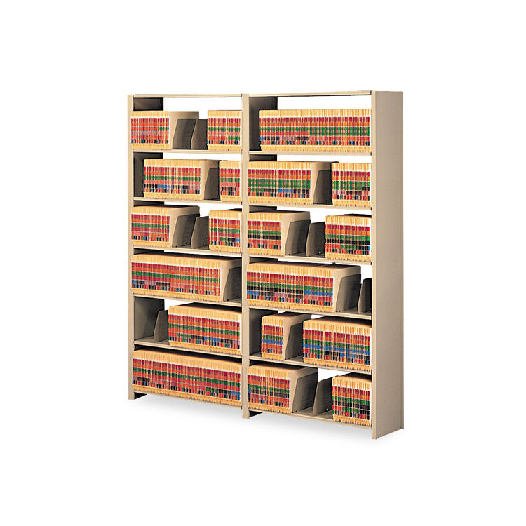 Snap-Together Steel Seven-Shelf Closed Starter Set, 48w X 12d X 88h, Sand