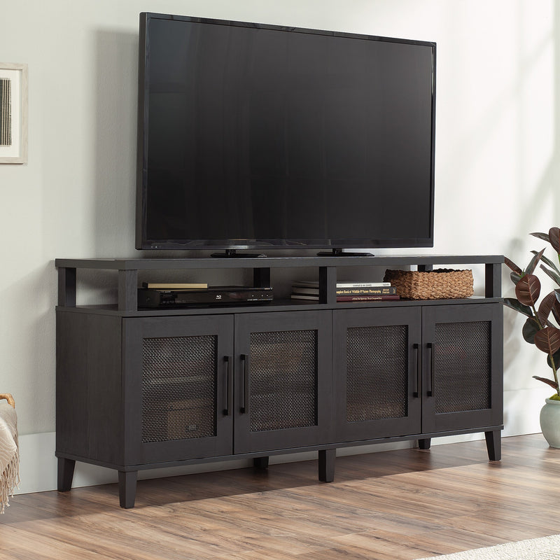 Sauder Tiffin Line Credenza TV Stand, Screens up to 65", Raven Oak (433576)