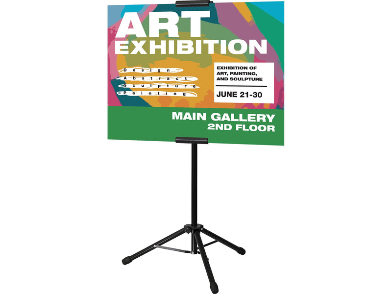 Excello Global Products Blank Indoor/Outdoor Floor Sign, 13" x 86", Black (EGP-HD-0523)