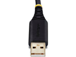 StarTech 10' USB-A to Null-Modem RS-232 Serial Adapter Cable, Male to Male, Black, 'DI, COM Retention (1P10FFC-USB-SERIAL)