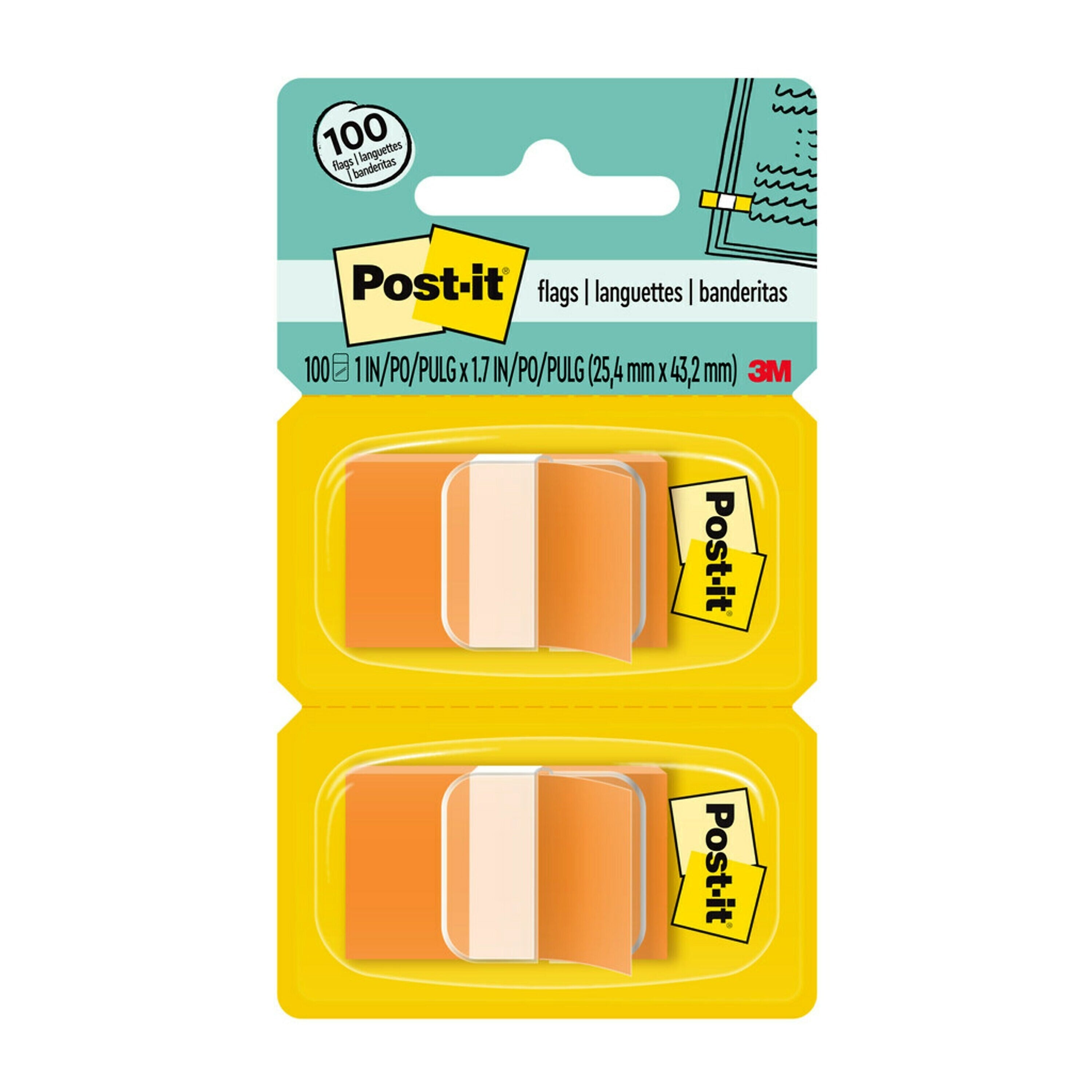 Post-it Flags, Orange, 2400 Flags/Dispenser (680OE2CT)
