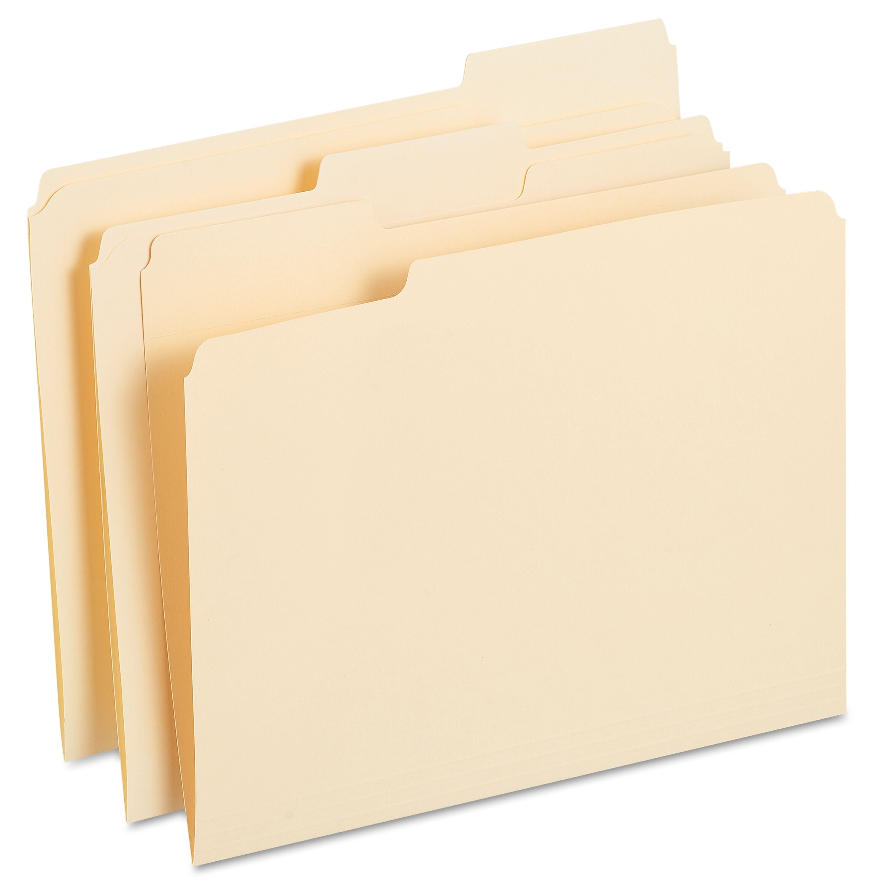 Staples 30% Recycled Reinforced File Folders,1/3-Cut Tab, Letter Size, Manila, 250/Box (ST502677/502677)