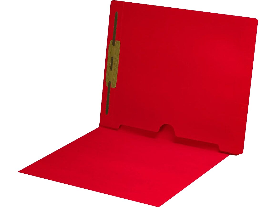 Medical Arts Press End Tab File Folder, Straight Cut, Letter-Size, Red, 50/Box (S-09018-RED)