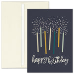 Sparkling Candles Birthday" Birthday Card w/ White Unlined Envelope, 100/BX