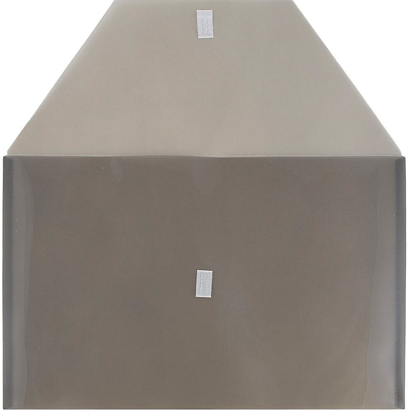 JAM Paper Premium Plastic Document File, Legal, Gray, 3/Pack (219V0SMX3)