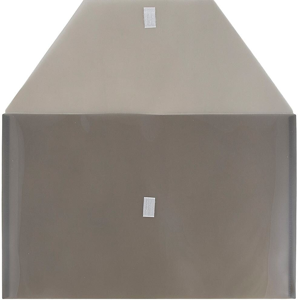 JAM Paper Premium Plastic Document File, Legal, Gray, 3/Pack (219V0SMX3)