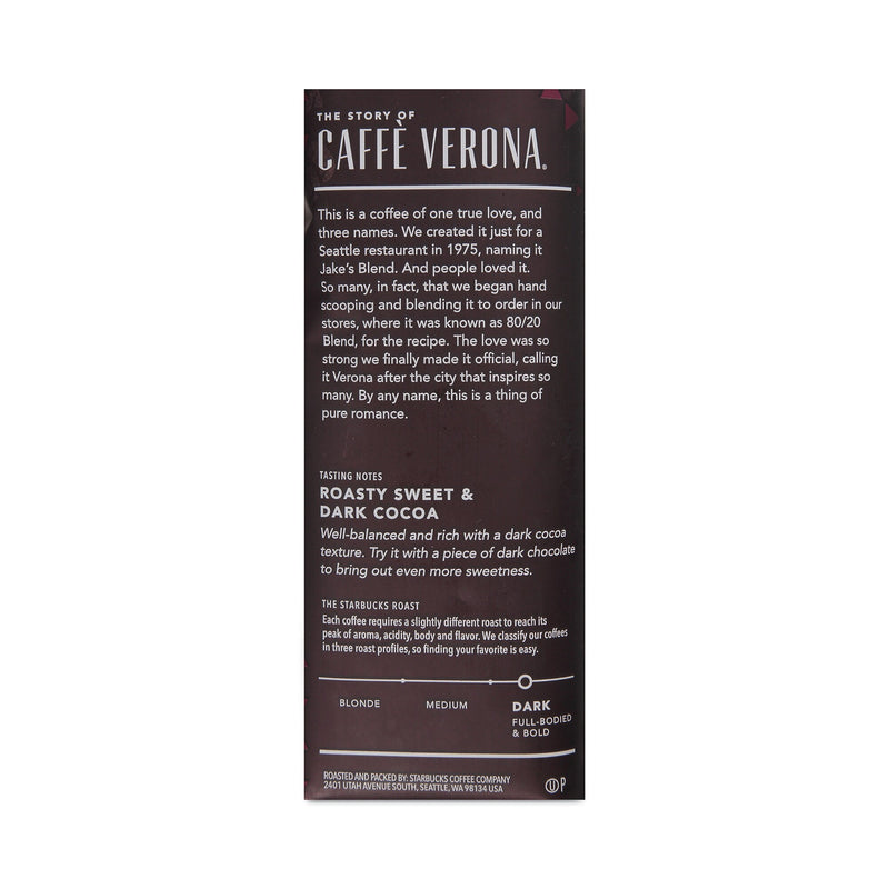 Starbucks® Coffee, Caffe Verona, 1 lb Bag, 6/Carton