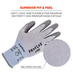 Ergodyne ProFlex 7025 PU Coated Cut-Resistant Gloves, ANSI A2, Blue, Medium, 1 Pair (10433)